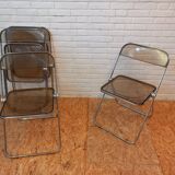 Set of 4 Plia chairs, Foldable chairs by Piretti