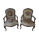 Pair of Louis XV armchairs