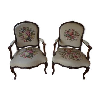 Pair of Louis XV armchairs