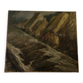 Peinture sur toilea  «  Le déluge »