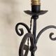 Wrought iron lamp, 2M fabric cable, conical lampshade