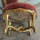 Louis XV Style Footrest in Carved and Gilded Wood Circa 1880