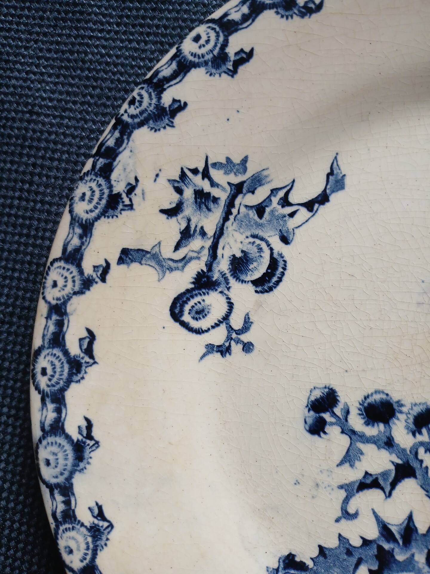 14 dinner plates + 2 "Chardons" dishes from Gien