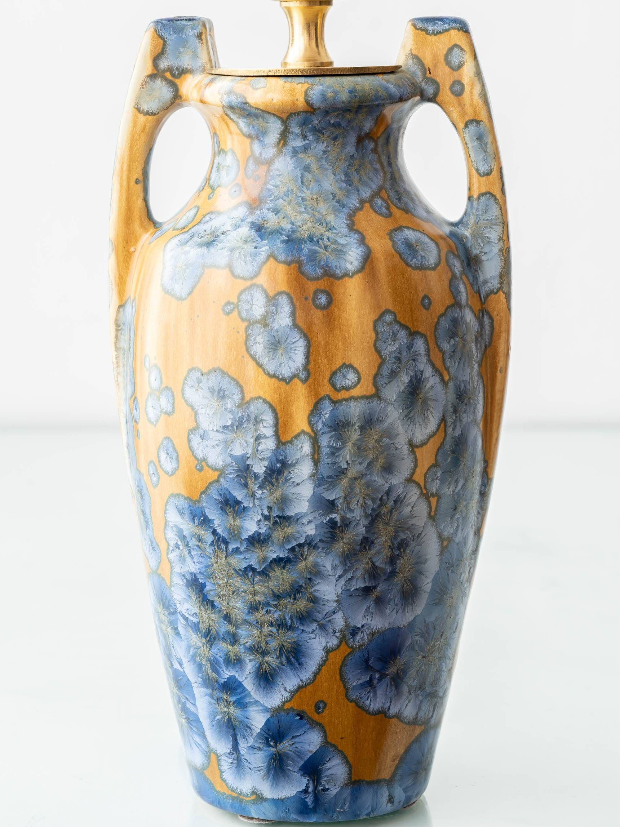 Vintage Talavera Table Lamp, Hand-Painted Ceramic, Spain