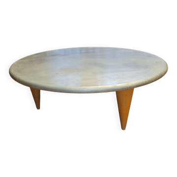 Table basse Sir Terence Conran pour Conran shop Paris  plateau zinc 1997