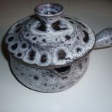 Cassolette style black and grey lava