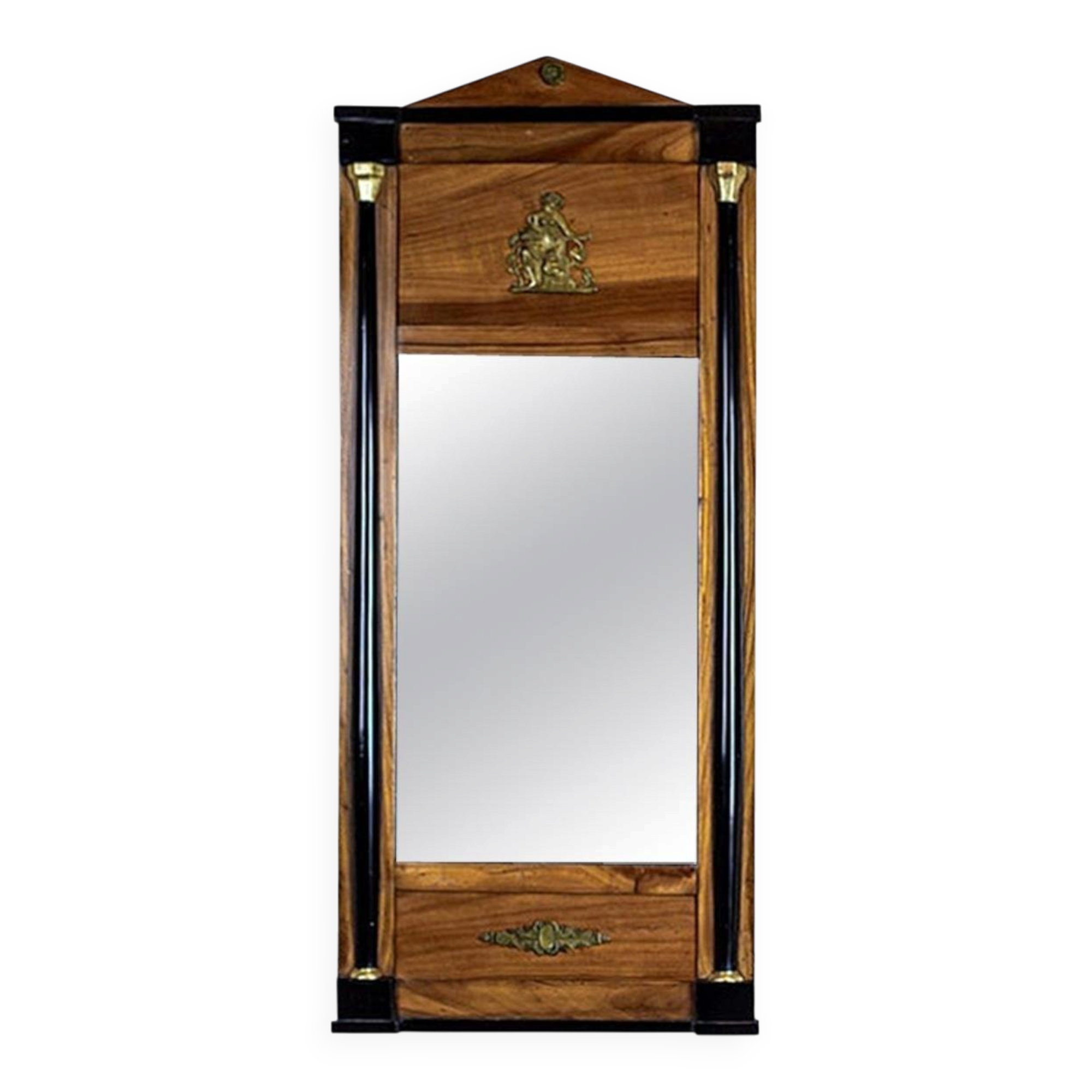 Antique Empire Mirror with Brass Elements