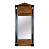 Miroir d'époque antique avec éléments en laiton