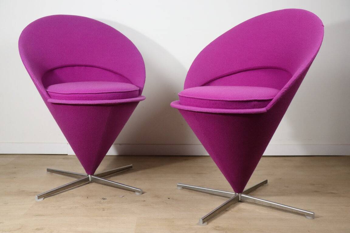 Pair of Verner Panton “Cone Chair” model chairs, Vitra edition