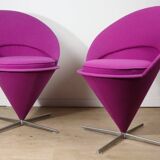Pair of Verner Panton “Cone Chair” model chairs, Vitra edition