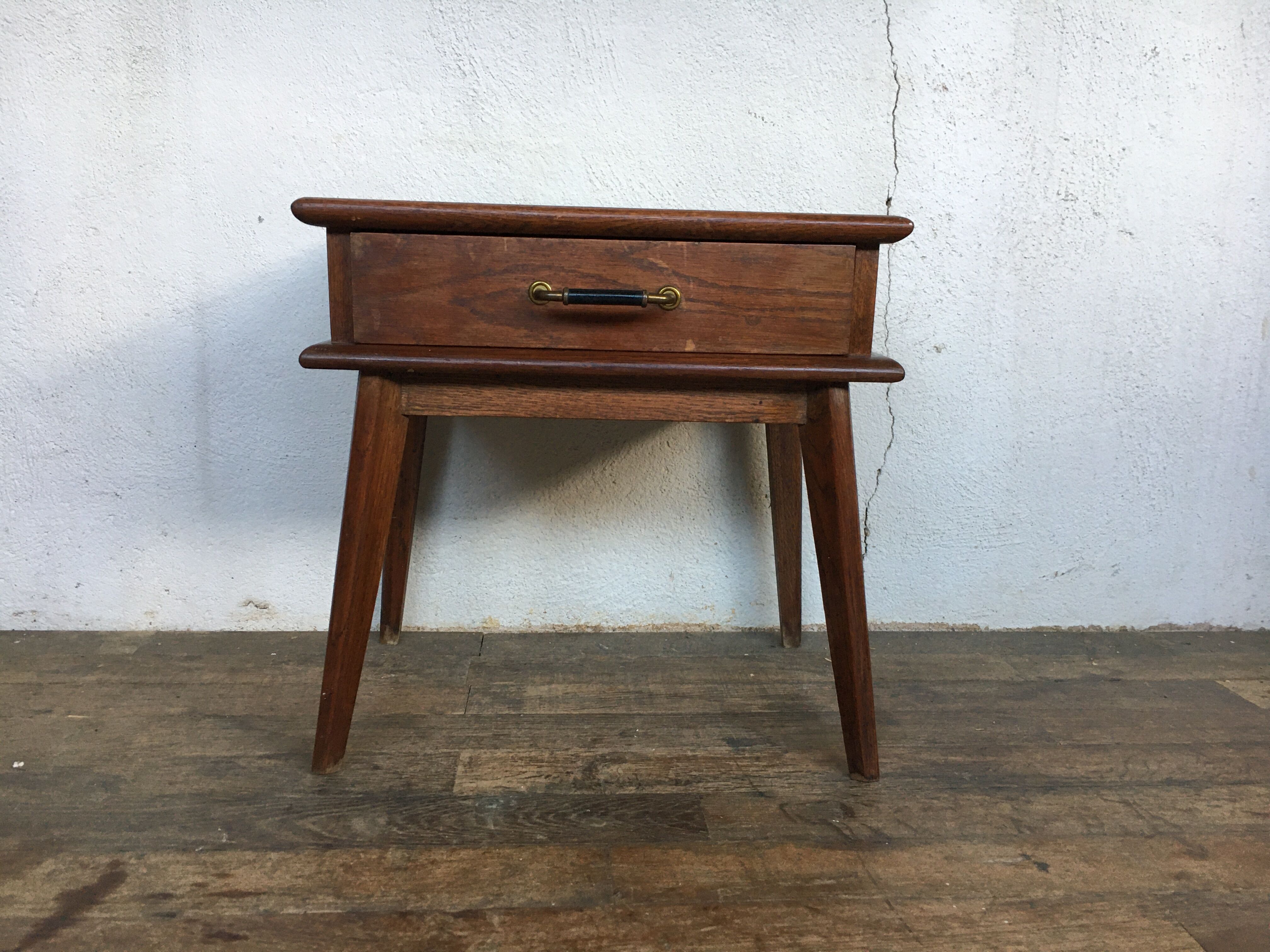 Bedside bedside bedside end of vintage sofa old 1950 - oak - retro bedside