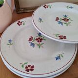 Lot of 7 dessert plates Moulin des Wolves