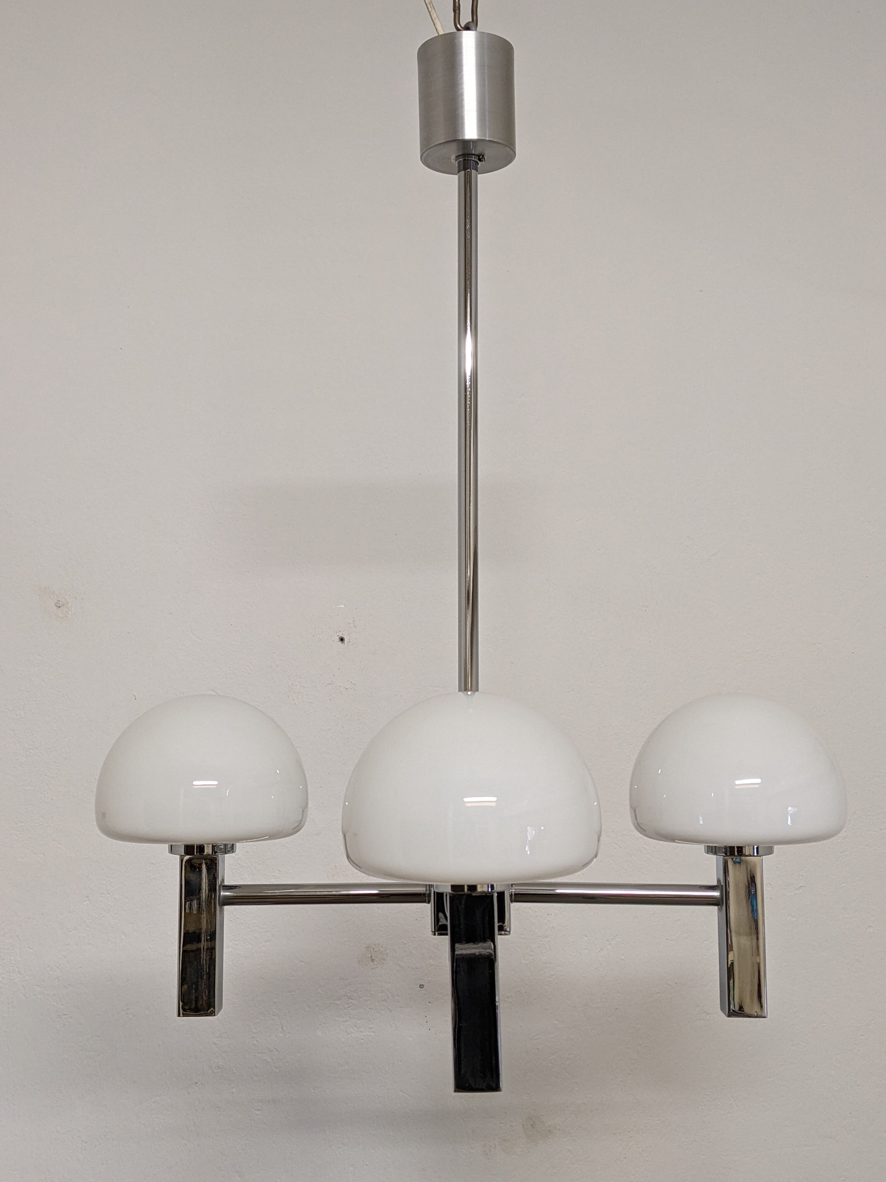 4-light space age chandelier from the 60s/70s