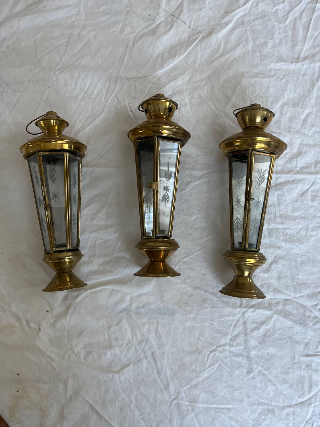 Set of 3 lantern candle holders