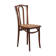 Bistrot chair in curved wood and caning
