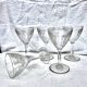 Set of 5 blown glass goblets in Art Deco style, circa 1900.