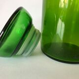 Green glass jar