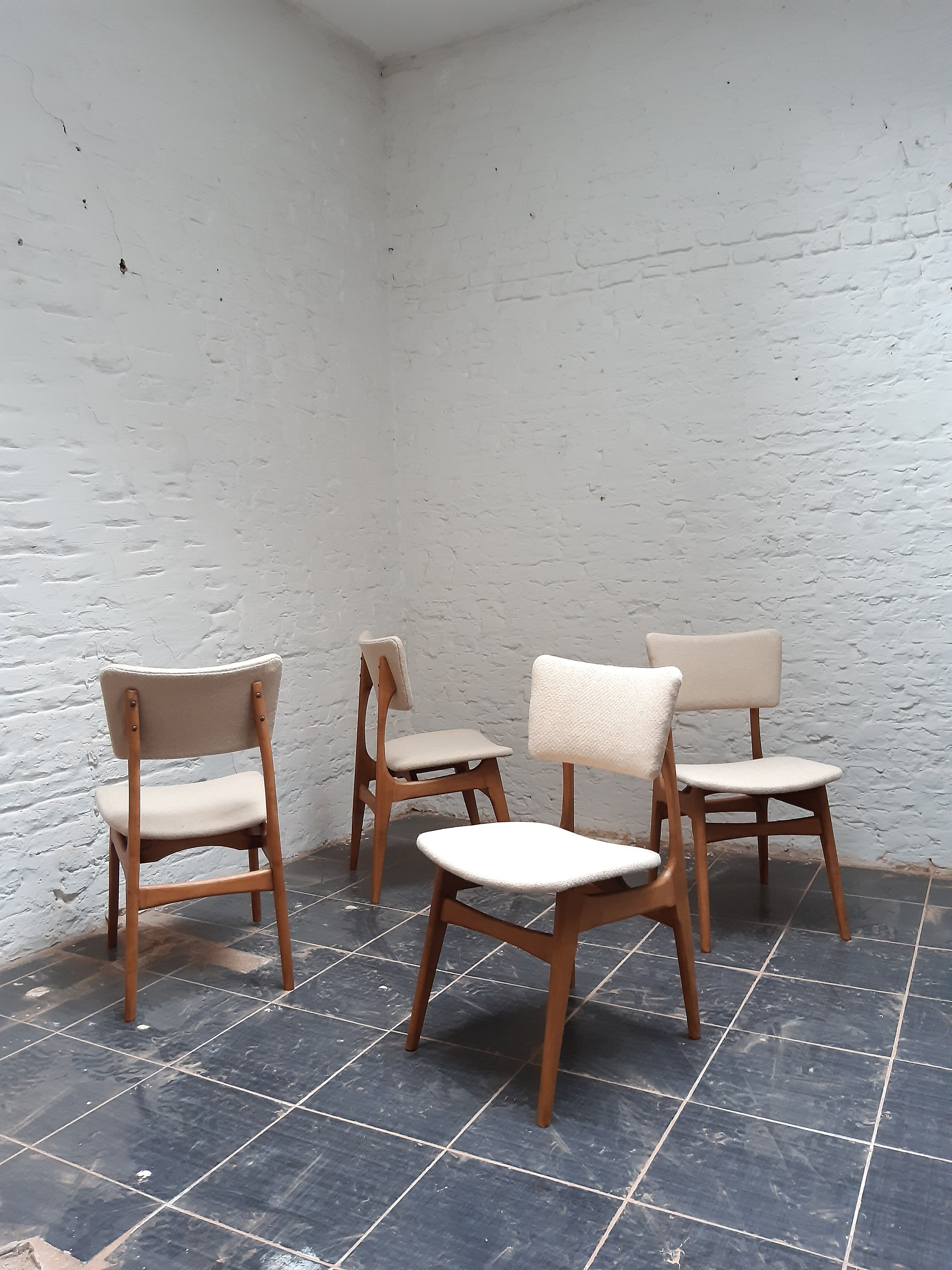 Set de 4 chaises hollandaises années 1960