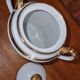Sweetener in Sologne porcelain Larcheveque Pattern edging garland Gilded