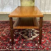1970s English coffee table in teak and iroko.
