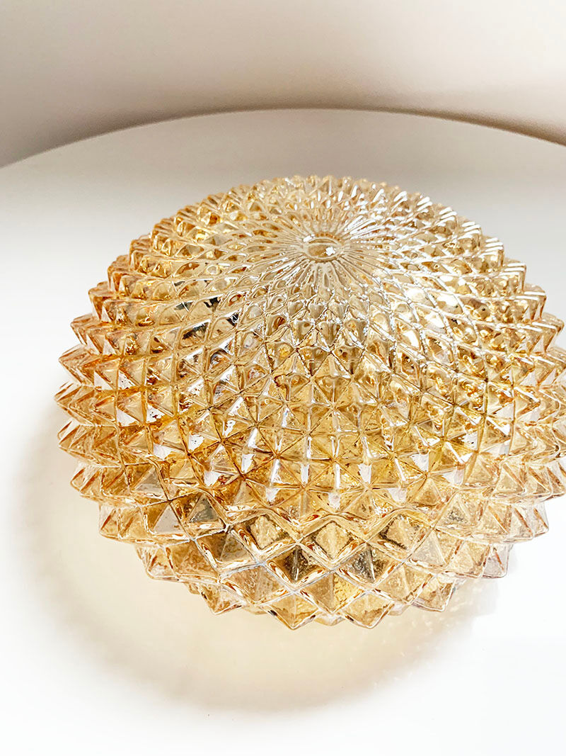 Amber glass ceiling or applique