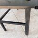 1950s metal and glass coffee table