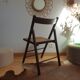 Chaise pliante vintage années 60 en cannage