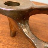 Vintage German brutalist metal candlestick by Harjes