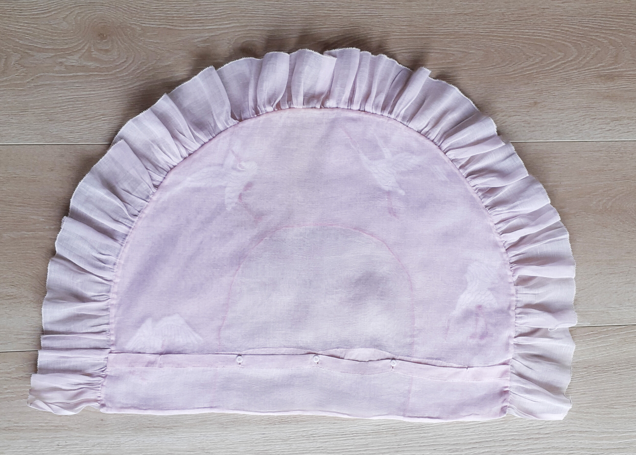 Children's pillowcase sewn and embroidered by hand