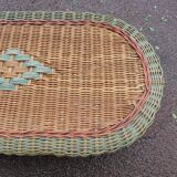 Table basse - Osier - Rotin - vert rouge brun
