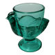 Coquetier poule verre bleu vert émeraude
