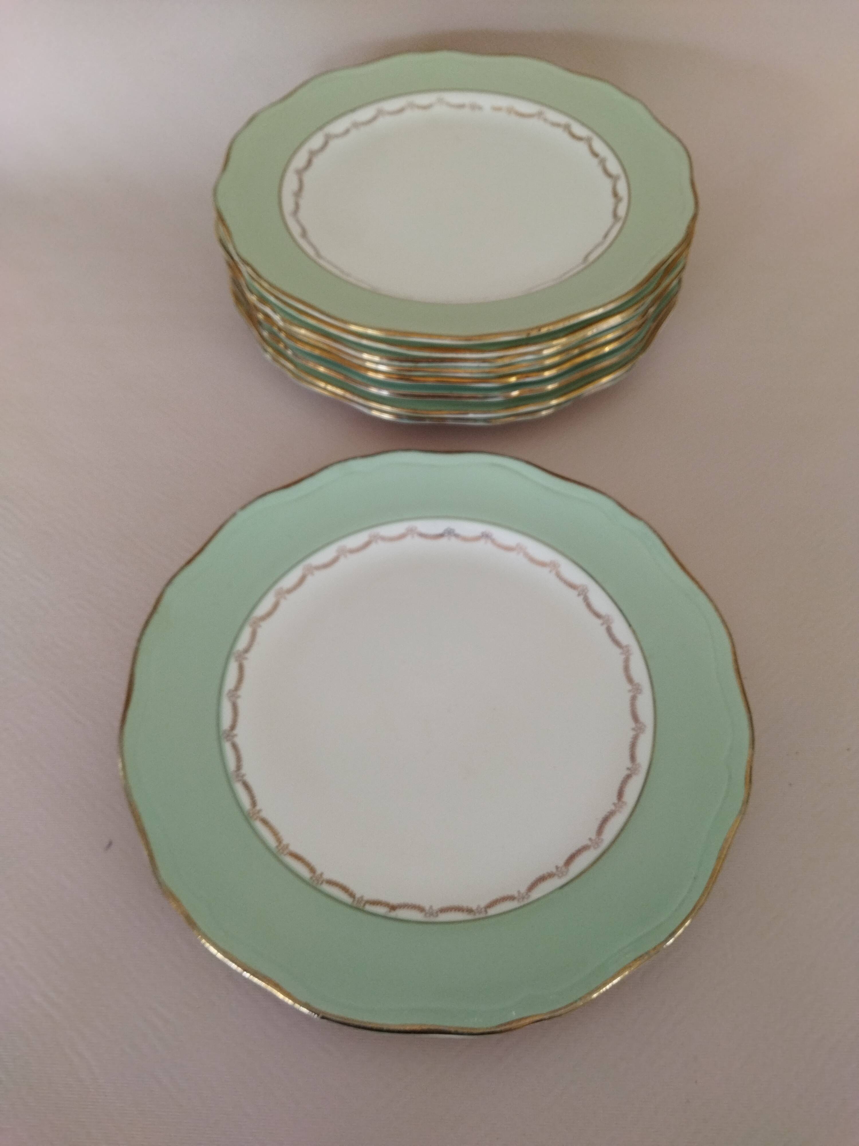 9 assiettes plates L'Amandinoise "Cafés Nico"