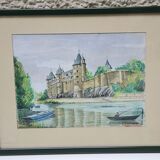 Watercolor painting signed P. Kneppert, The Castle