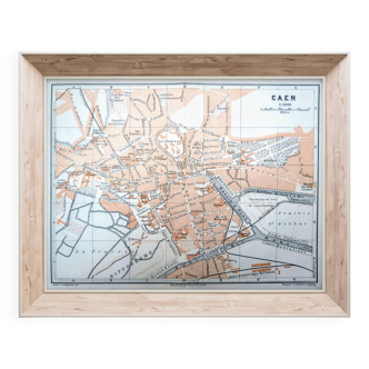 Imprimée en 1902, carte de Caen.