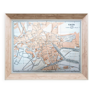 Imprimée en 1902, carte de Caen.