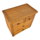 Vintage rattan chest of drawers 1970s