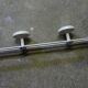 White lacquered metal hook, 4 hooks, industrial style