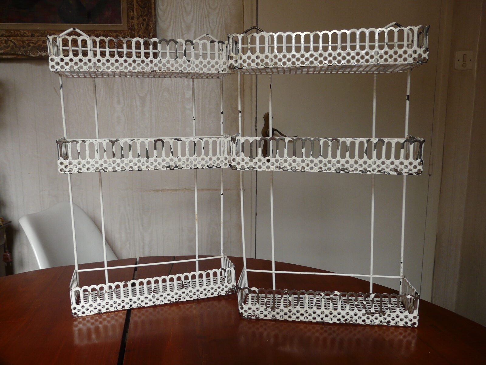 Perforated metal shelf