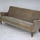 1960s, Danish 4-seater sofa, original light green furniture velour.