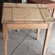Pine school desk with inkwell
