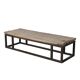 Guyuan – Table basse en orme ancien et structure en métal n°1