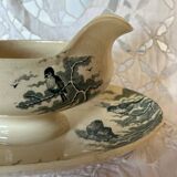 Sarreguemines Snow Sauce Boat