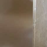 Travertine eye-shaped coffee table