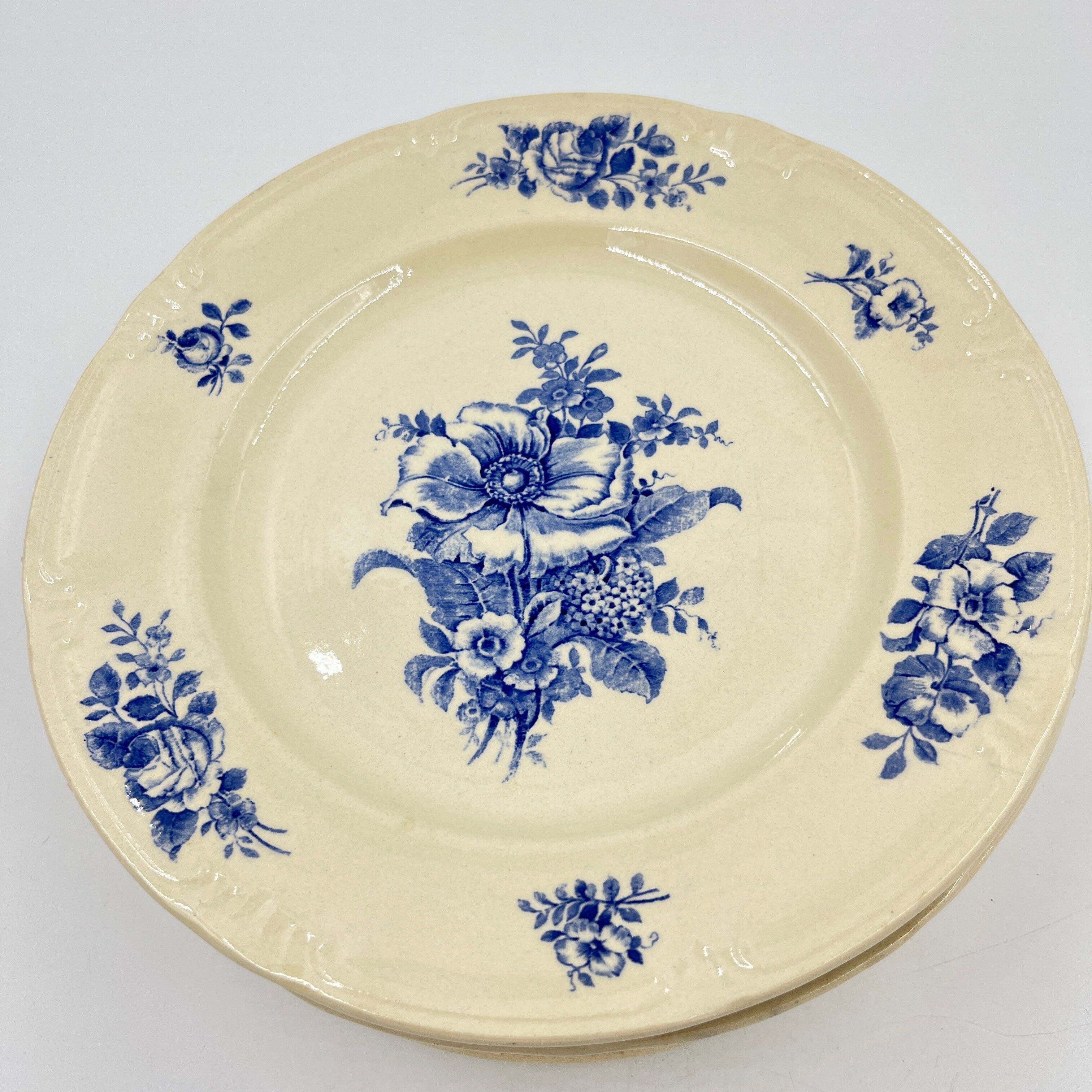 Set of 20 plates Boch Frères décor Rhodia