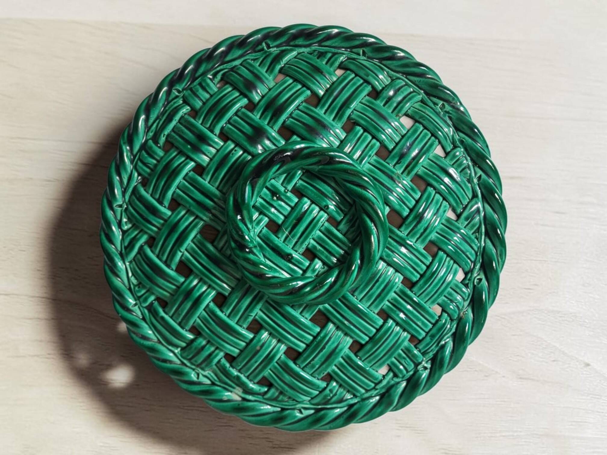 Woven ceramic basket Vallauris