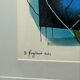 Original Abstract Drawing Framed 33x33 cm