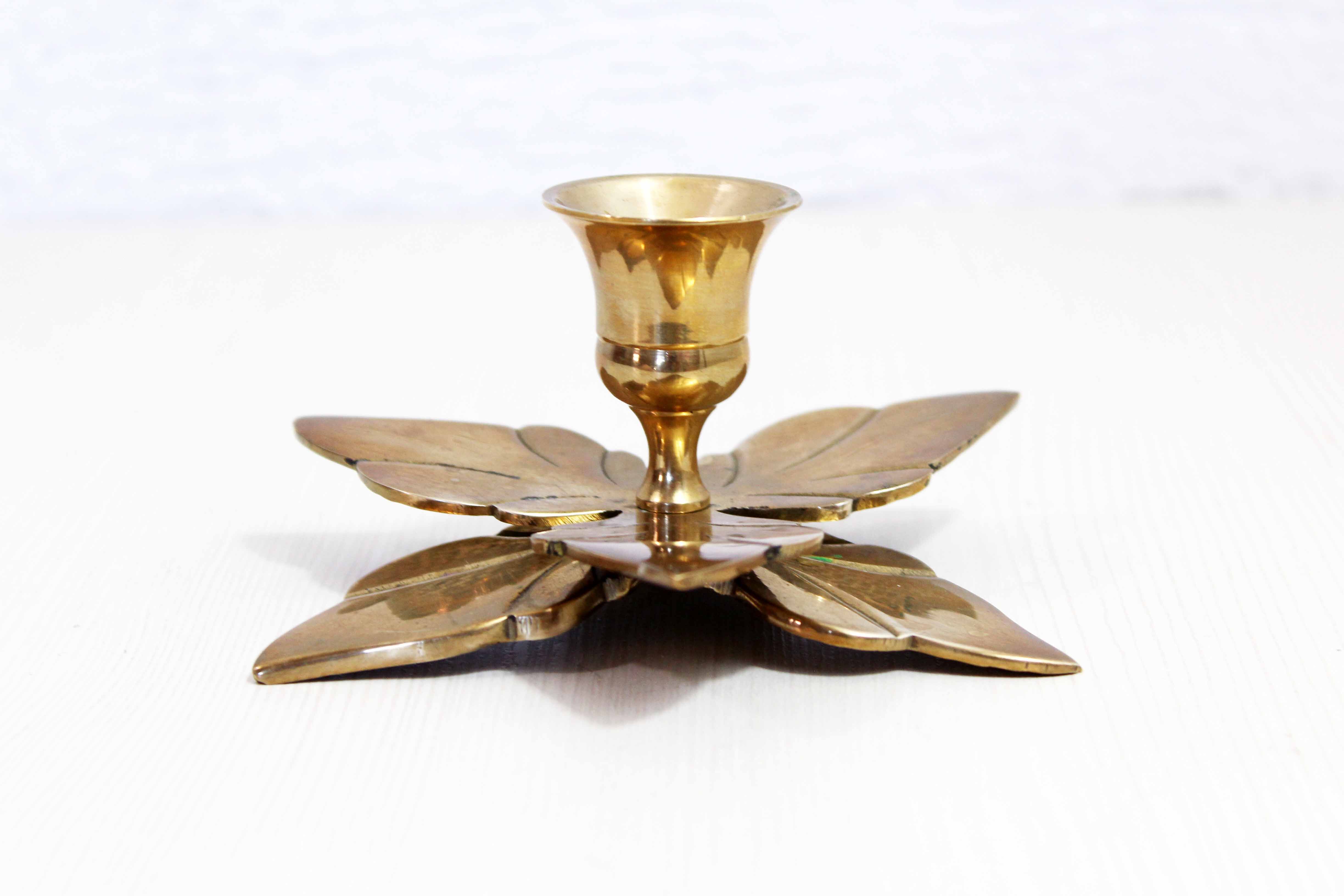 Vintage brass candle holder