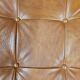 Ottoman chest pouf 1960 leather on vintage casters