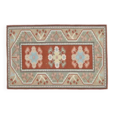 1970s Vintage Turkish Oushak Handmade Wool Cotton Orange Runner Rug 88X137