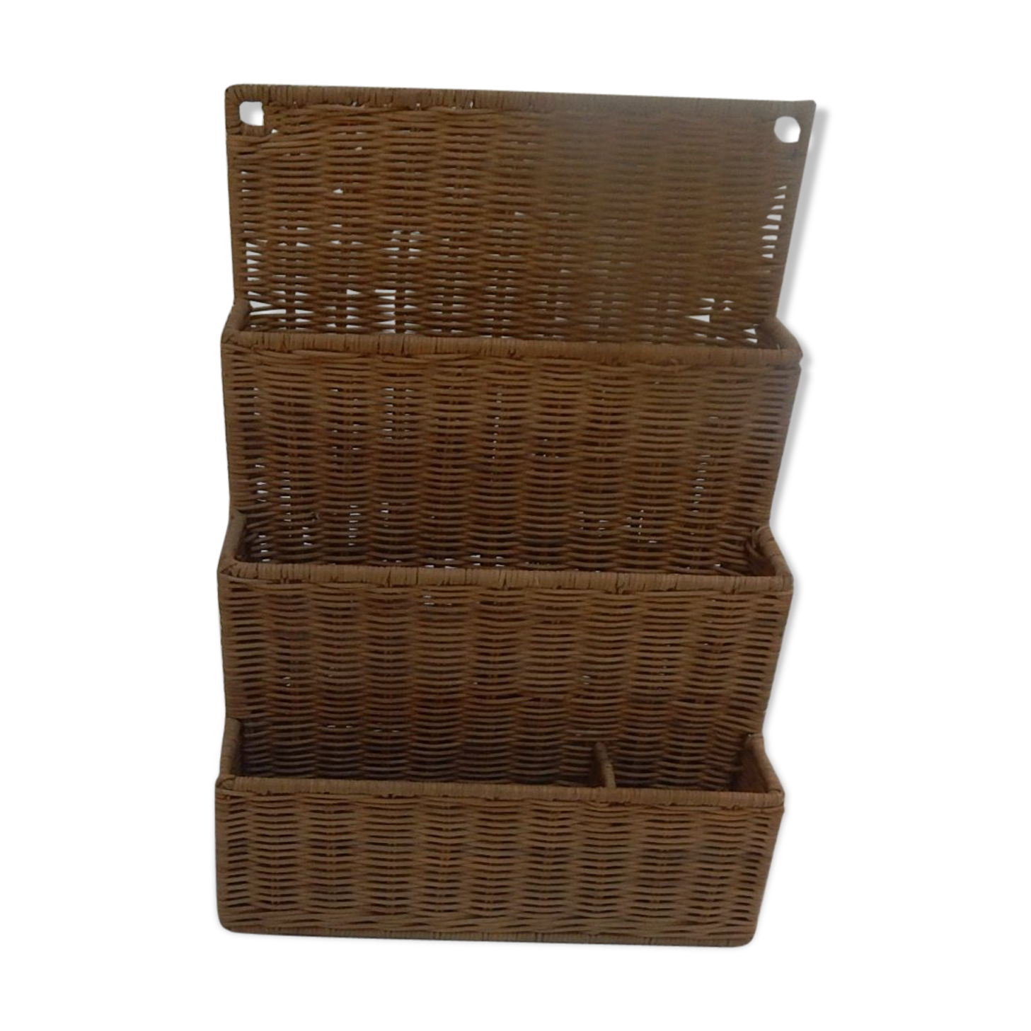 Mail door/ wicker wall organizer